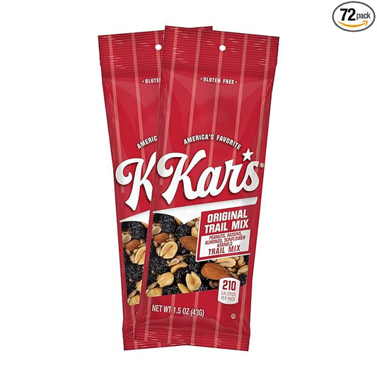 KarÕs Nuts Original Trail Mix, 1.5 oz Ð Grab & Go Bags, Individual Snack Packs (Pack of 72), Gluten-Free Trail Mix Snack