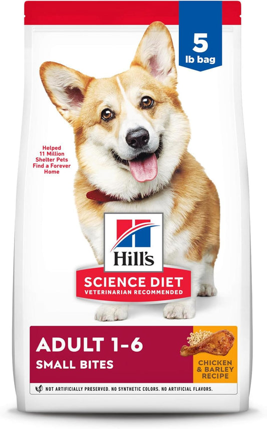Hill's Pet Nutrition Science Diet Dry Dog Food, Adult, Chicken & Barley Recipe, 5 lb. Bag