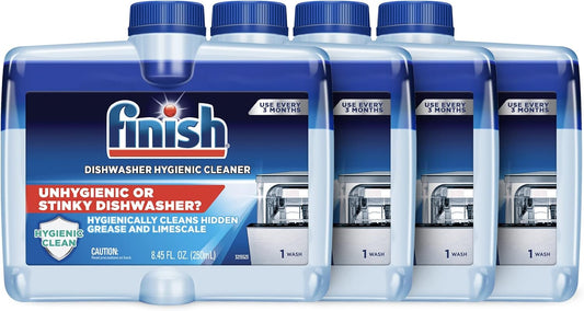 Finish Dual Action Dishwasher Cleaner: Fight Grease & Limescale, Fresh, 4 Count, 8.45oz