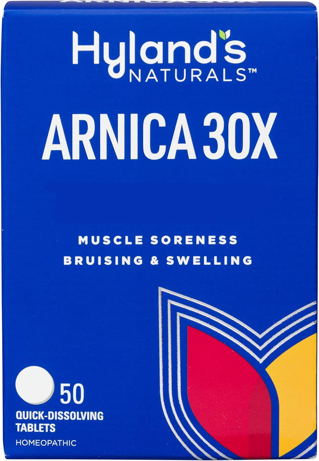 Hyland's Naturals Arnica Montana 30x Tablets, Natural Relief of Bruises, Swelling & Muscle Soreness, Multi, 50 Count