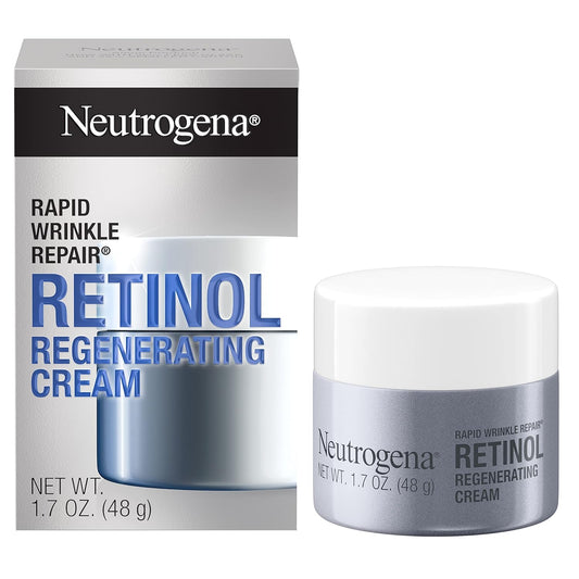 Neutrogena Retinol Face Moisturizer, Rapid Wrinkle Repair, Daily Anti-Aging Face Cream with Retinol & Hyaluronic Acid to Fight Fine Lines, Wrinkles,...