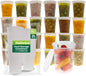 Freshware Food Storage Containers [24 Set] 32 oz Plastic Deli Containers with Lids, Slime, Soup, Meal Prep Containers | BPA Free | Stackable | Leakproof | Microwave/Dishwasher/Freezer Safe