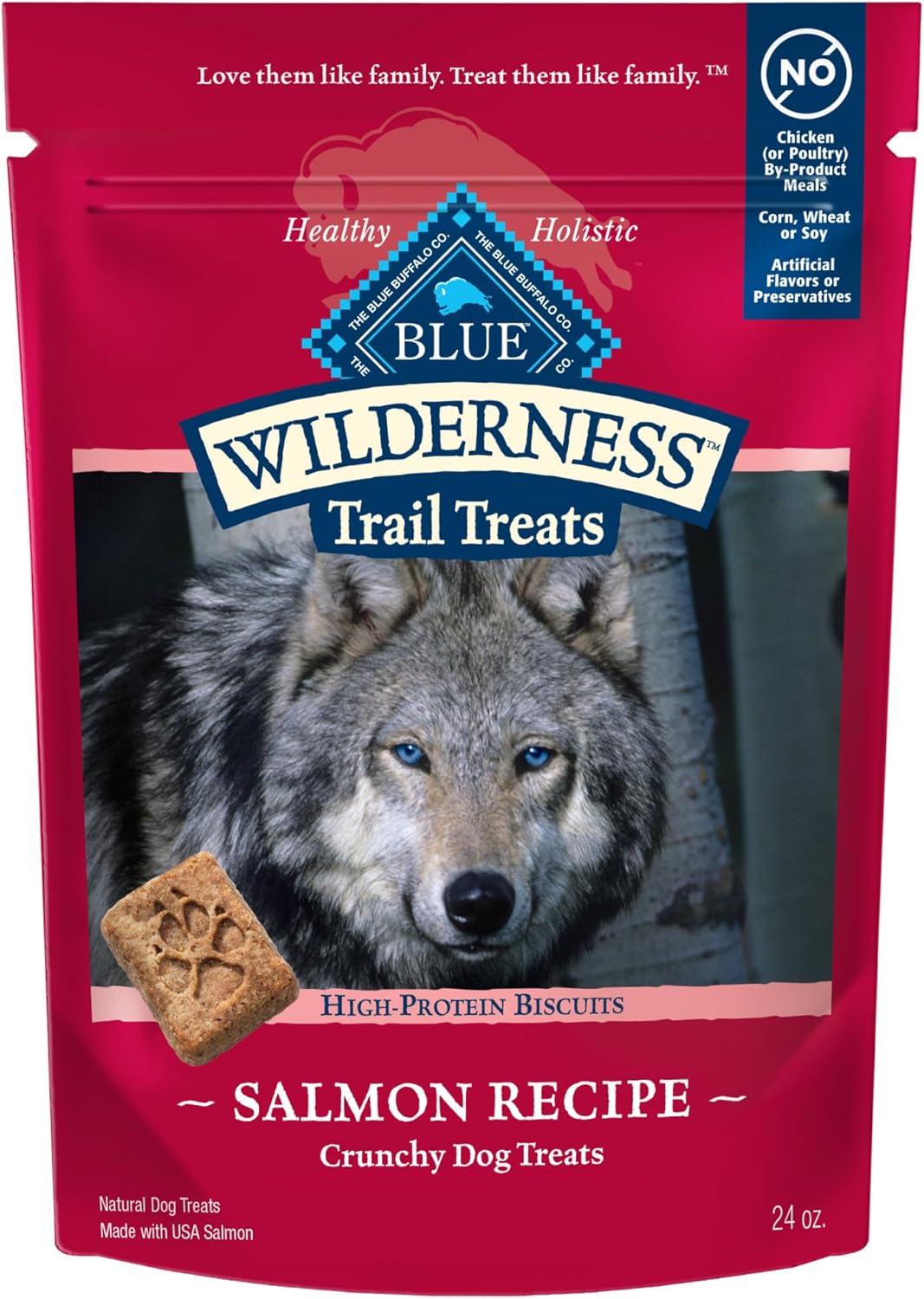 Salmon, Chicken Meal, Potato, Chicken Fat, Flaxseed (source of Omega 3 and 6 Fatty Acids), Salt, Calcium Carbonate, preserved with Mixed Tocopherols, Oil of Rosemary.