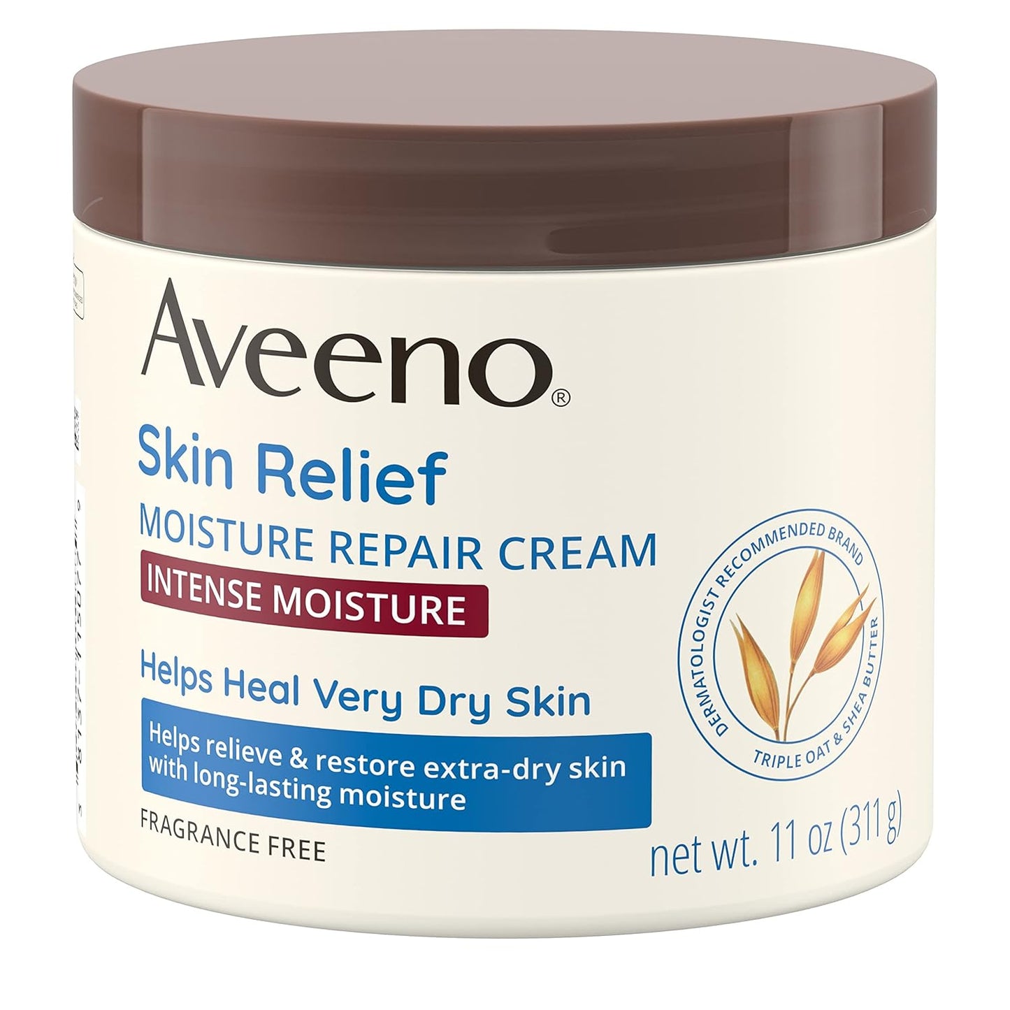 Aveeno Skin Relief Intense Moisture Repair Body Cream with Triple Oat & Shea Butter Formula, Helps Relieve & Restore Extra-Dry Skin with...