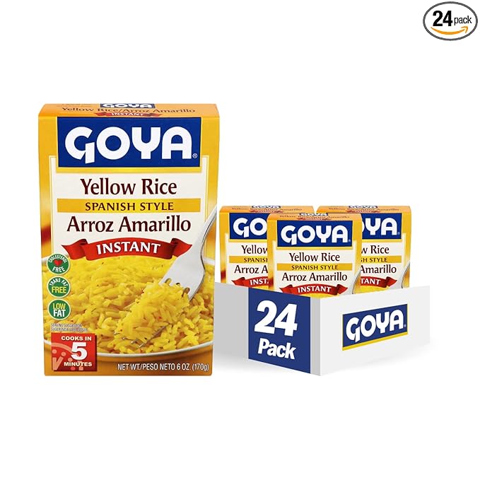 Goya Foods Instant Yellow Rice, Spanish Style, 6 Ounce (Pack of 24)