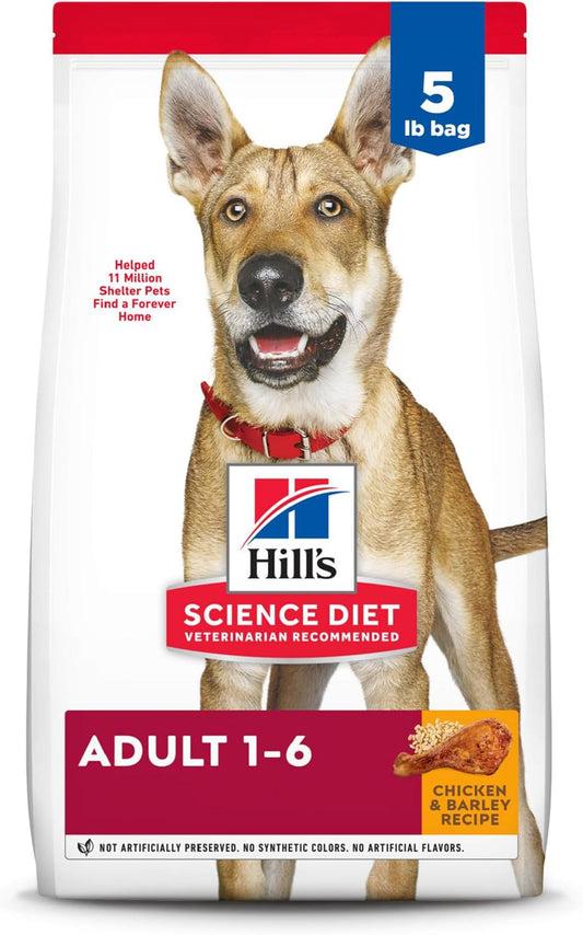 Hill's Science Diet Dry Dog Food, Adult, Small Bites, Chicken & Barley Recipe, 5 lb. Bag