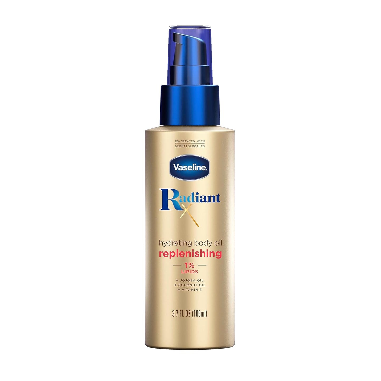 aseline Radiant X Replenishing and Hydrating Body Oil with 1% Lipids, JojobOil, Coconut Oil, & Vitamin E 3.7 oz
