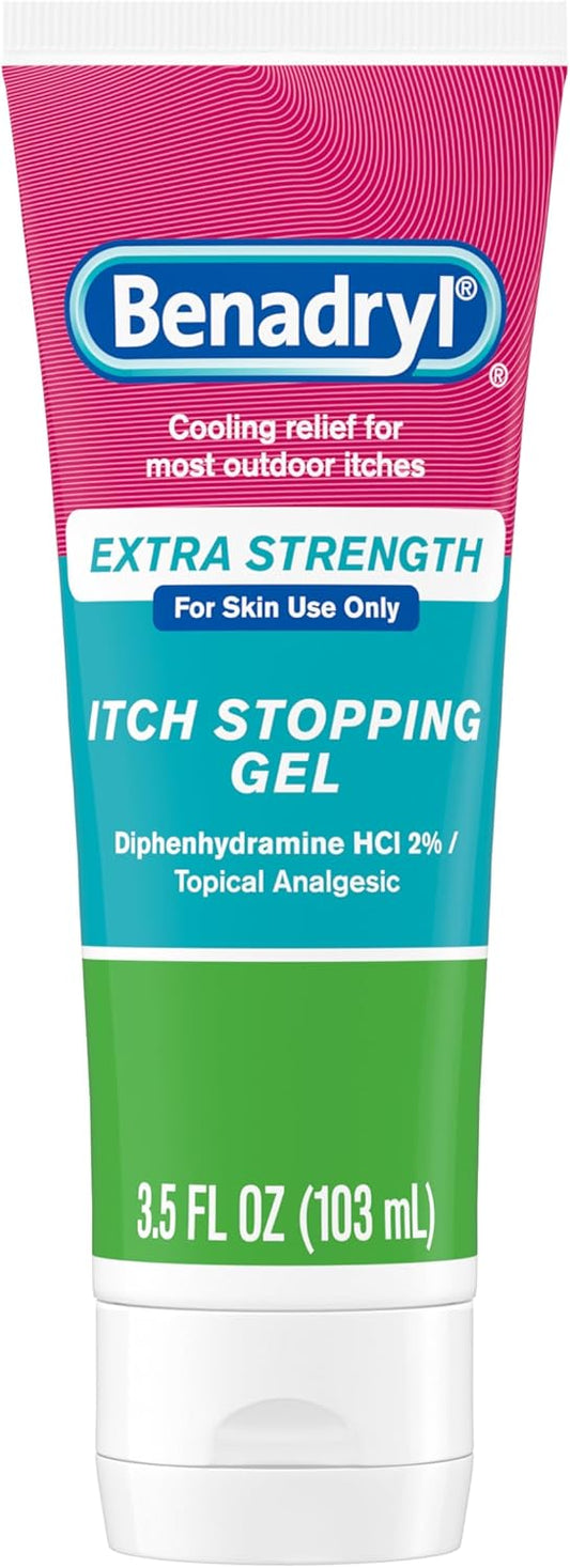 Benadryl Extra Strength Anti-Itch Topical Gel with 2% Diphenhydramine HCI for Itch Relief of Outdoor Itches Associated with Poison Ivy, Insect Bites &..
