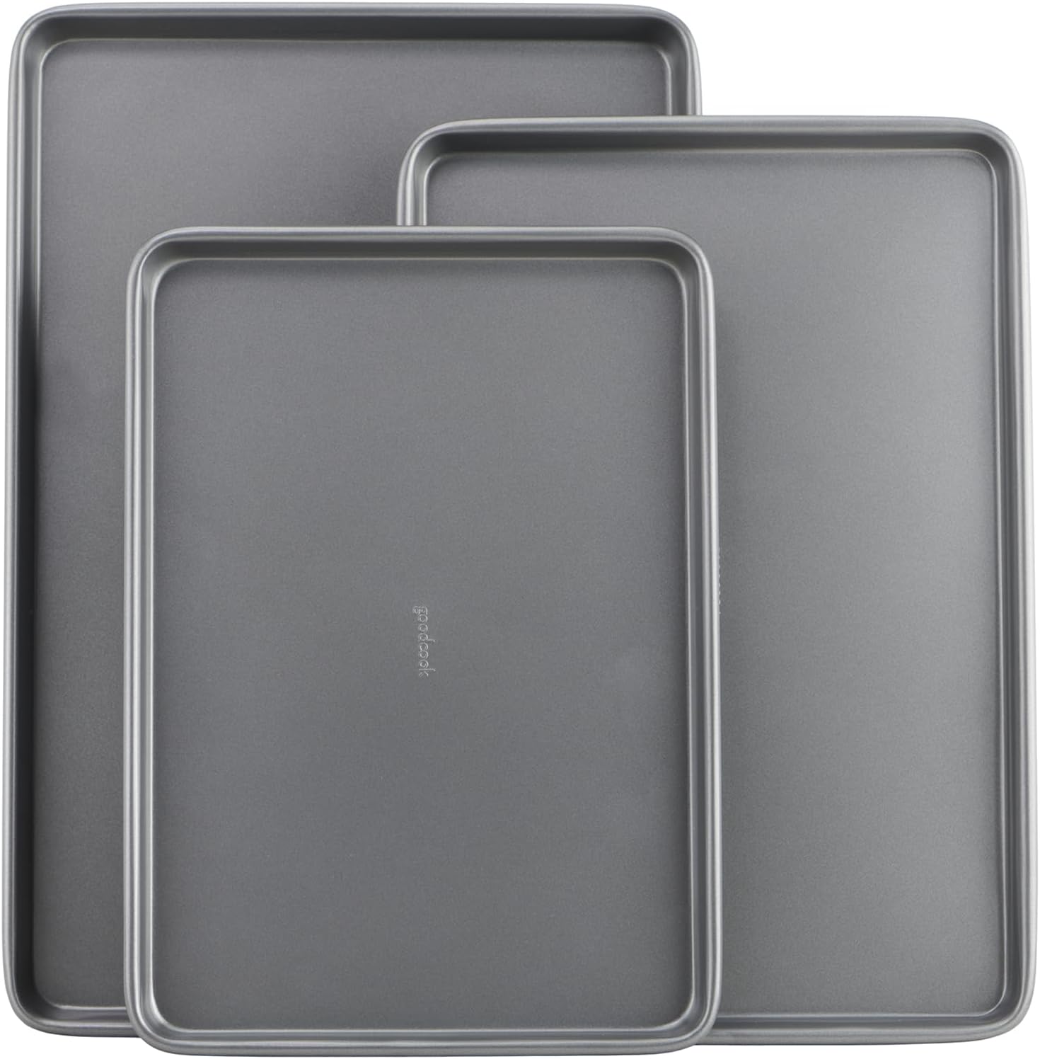 Goodcook Nonstick Steel 3-Piece Cookie Sheet Set