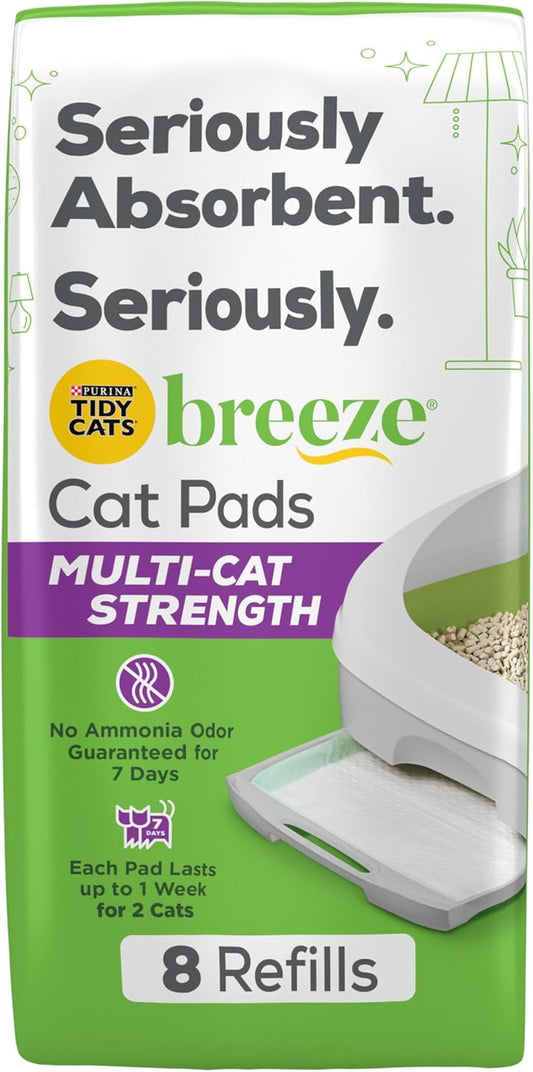 Purina Tidy Cats Cat Litter Breeze Pads Refill Pack Multi Cat Litter Pads - 8 ct. Bags