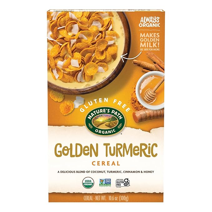 Nature's Path Organic Golden Turmeric Cereal, 10.6 oz (Pack of 6), Gluten Free, Non-GMO