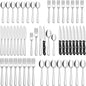 HIWARE 48-Piece Silverware Set with Steak Knives for 8, Stainless Steel Flatware Cutlery Set For Home Kitchen Restaurant Hotel, Kitchen Utensils Set, Mirror Polished, Dishwasher Safe