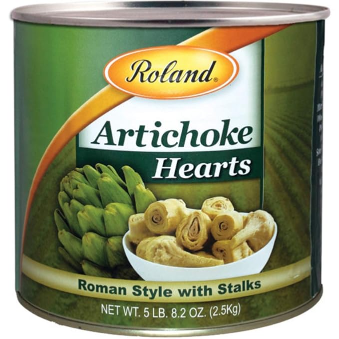Roland Foods Roman Style Artichoke Hearts with Stalks, Specialty Imported Food, 5 Pound 8.2 Ounce Can, Pack of 1