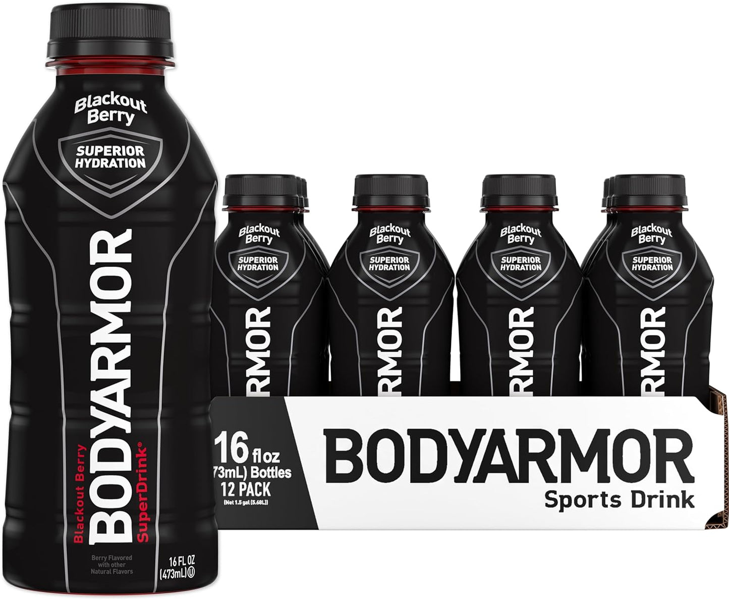 BODYARMOR Sports Drink Sports Beverage, Blackout Berry, Coconut Water Hydration, Natural Flavors With Vitamins, Potassium-Packed Electrolytes, Perfect For...