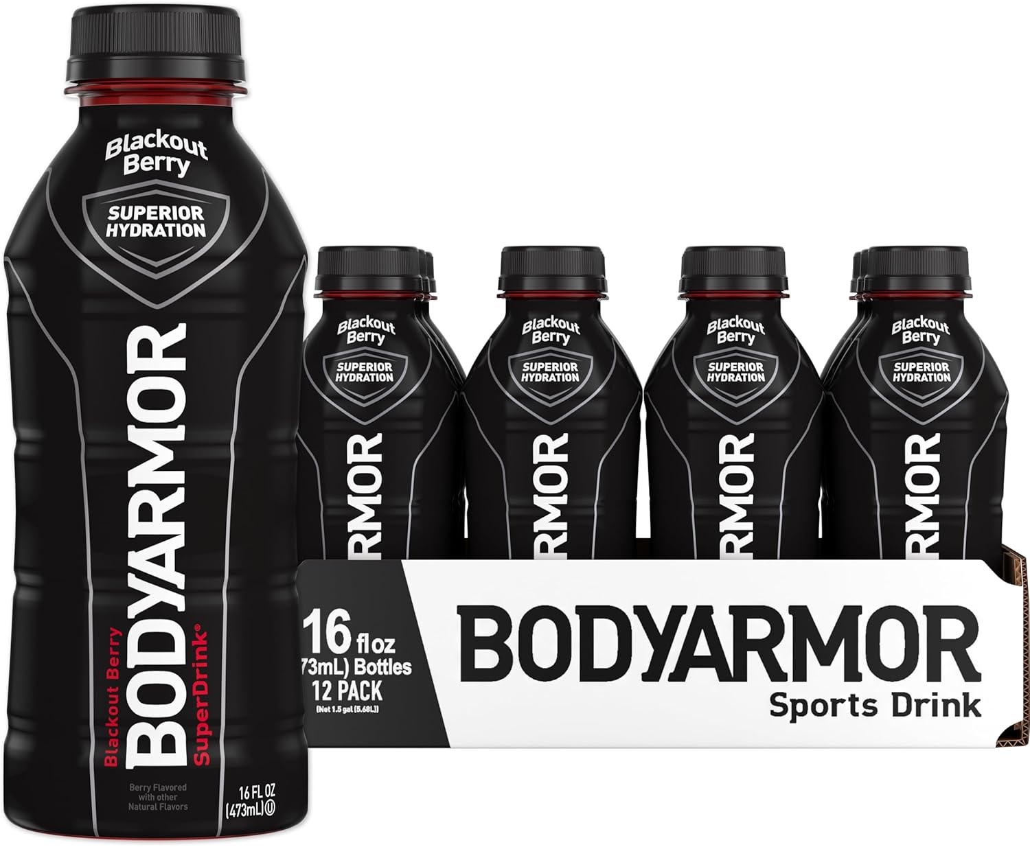 BODYARMOR Sports Drink Sports Beverage, Blackout Berry, Coconut Water Hydration, Natural Flavors With Vitamins, Potassium-Packed Electrolytes, Perfect For...