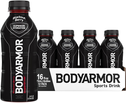 BODYARMOR Sports Drink Sports Beverage, Blackout Berry, Coconut Water Hydration, Natural Flavors With Vitamins, Potassium-Packed Electrolytes, Perfect For...