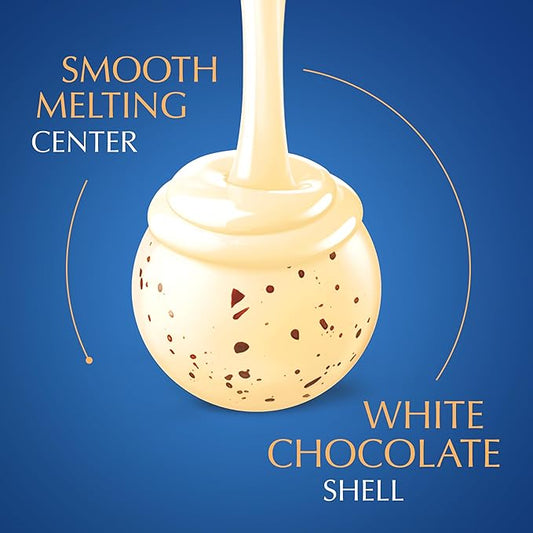 Lindt LINDOR Cookies and Creme White Chocolate Candy Truffles, Chocolates with Smooth, Melting Truffle Center, 5.1 oz. Bag (6 Pack)