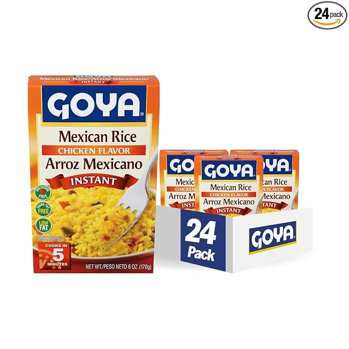 Goya Foods Instant Mexican Rice, Chicken Flavor, 6 Ounce (Pack of 24)