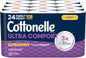 Cottonelle Ultra Comfort Toilet Paper with Cushiony CleaningRipples Texture, 24 Family Mega Rolls (24 Family Mega Rolls = 108 Regular Rolls) (4 Packs of 6),...