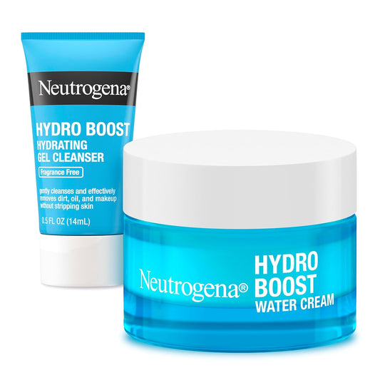 Neutrogena Hydro Boost Skincare Set, Hydro Boost Water Cream Face Moisturizer for 72-Hour Hydration, 1.7 Fl Oz, & Hydro Boost Hydrating Gel Facial...