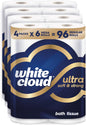 White Cloud Ultra Soft & Strong Toilet Paper, 4 packs of 6 Mega Rolls = 96 Regular Rolls 

