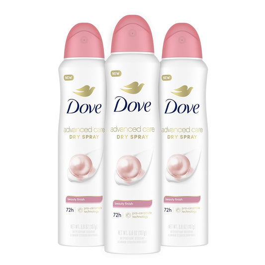 Dove Advanced Care Antiperspirant Deodorant Spray Beauty Finish 3 Count To help skin barrier repair after shaving by boosting skin's ceramide levels...
