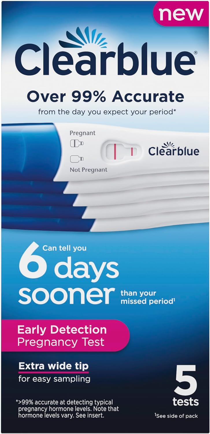 Clearblue Early Detection Pregnancy Test, 5 Ct