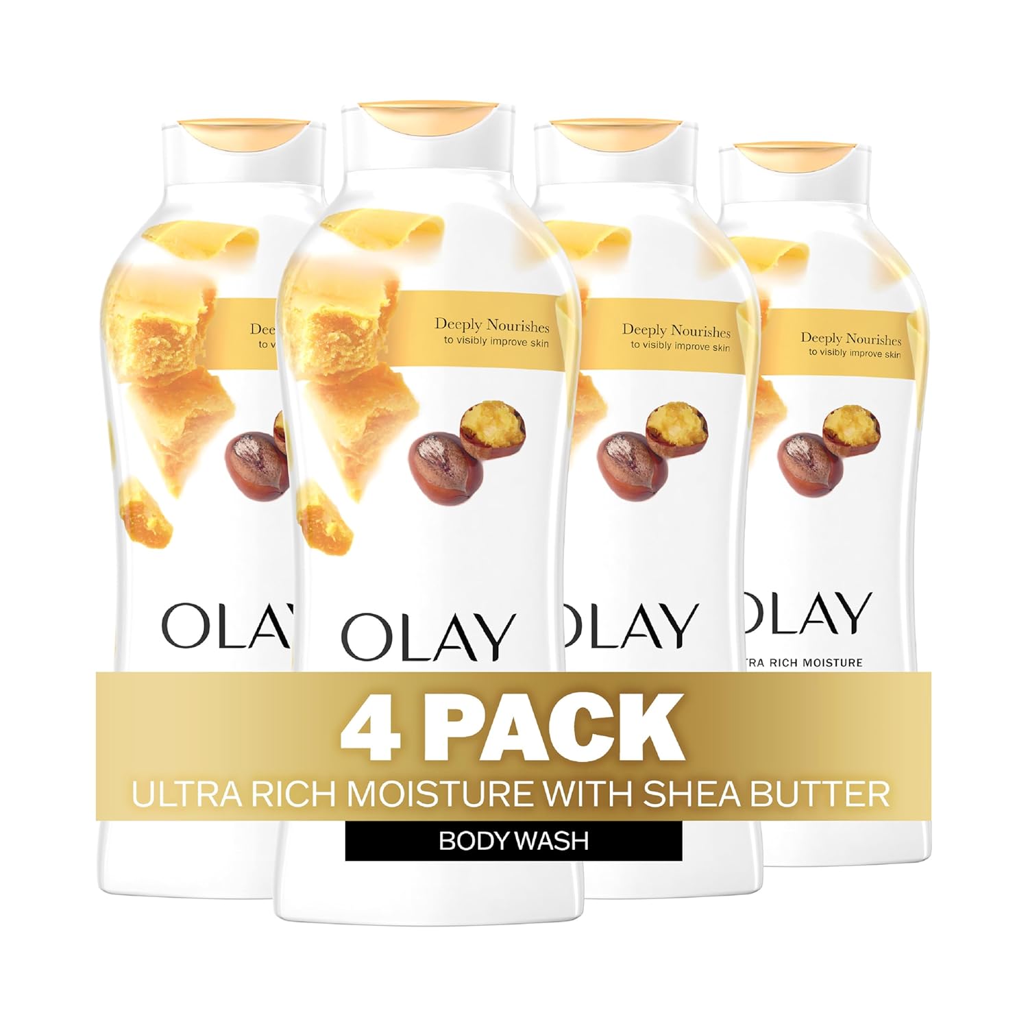 Olay Body Wash Women, Age Defying with Niacinamide 20 fl oz (Pack of 4)