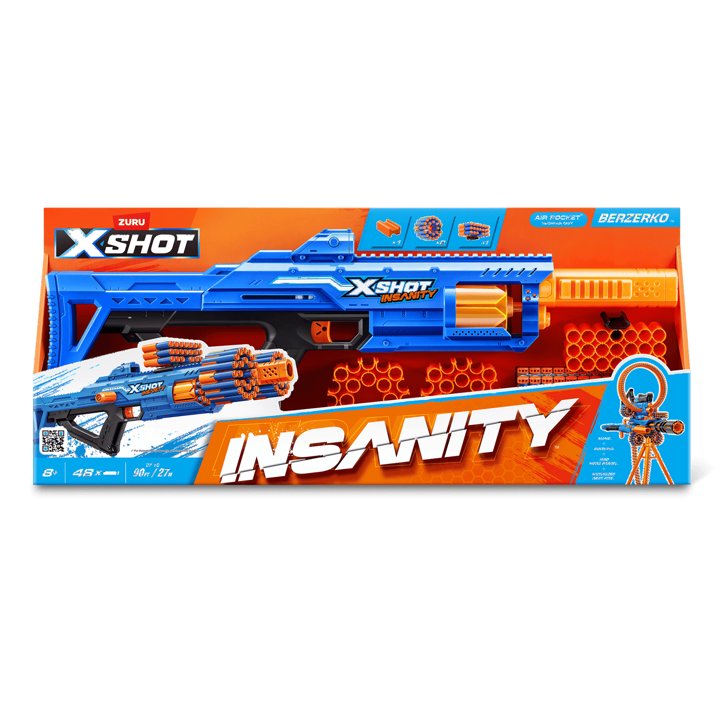 XSHOT Insanity Berzerko (48 Darts) Dart Blaster by ZURU, Outdoor Toys for Ages 8+