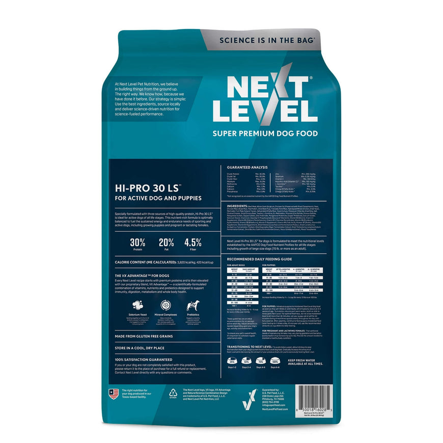 Next Level Hi-Pro 30 LS Dry Dog Food, 40 lb Bag
