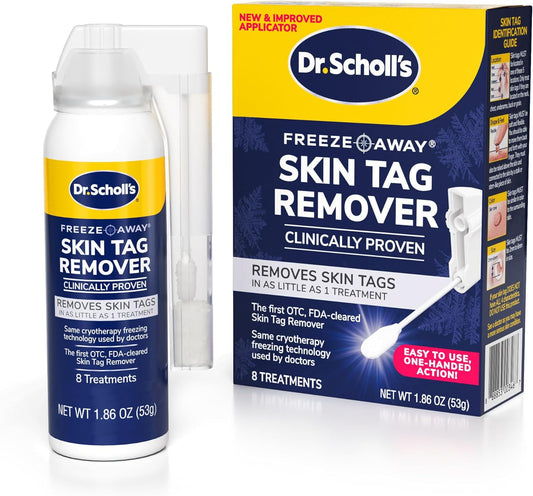 Dr. Scholl's Freeze Away Skin TAG Remover, 8 Ct // Removes Skin Tags in As Little As 1 Treatment, FDA-Cleared, Clinically Proven, 8 Treatments