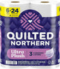 Quited Northern Ultra Plush Toilet Paper, 6 Mega Rolls = 24 Regular Rolls, 3X Thicker*, 3 Ply Soft Toilet Tissue