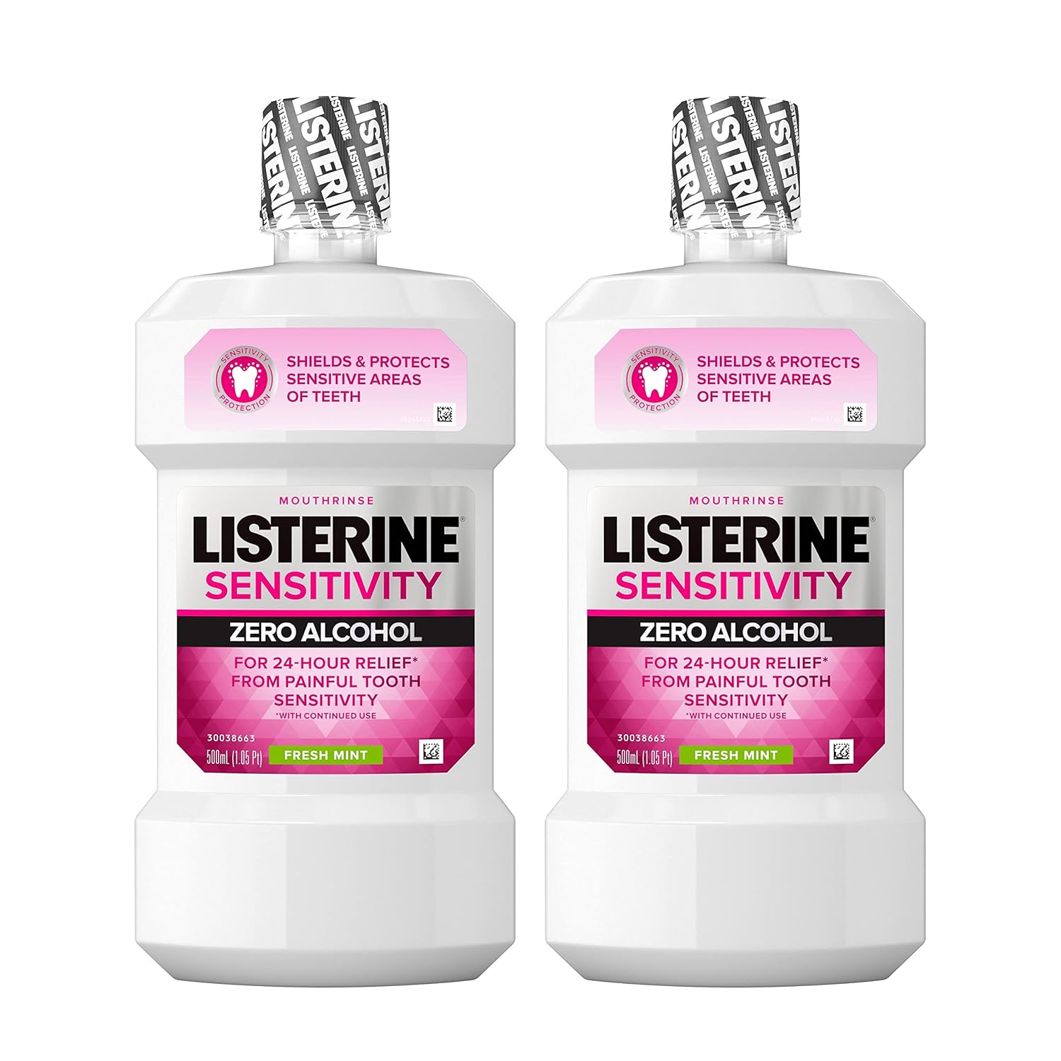 Listerine Sensitivity Mouthwash, Zero Alcohol, Less Intense Formula, for Sensitive Teeth, Bad Breath Treatment, Alcohol Free Mouth Wash for Adults; Fresh...