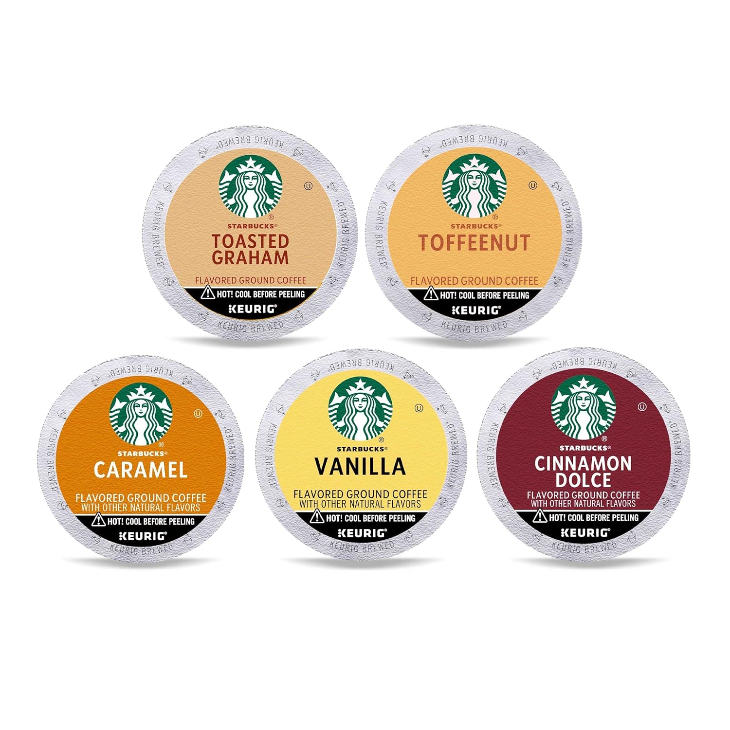 Starbucks K-Cup Coffee Pods—Flavored Coffee—Variety Pack for Keurig Brewers—Naturally Flavored—100% Arabica—1 box (40 pods total)