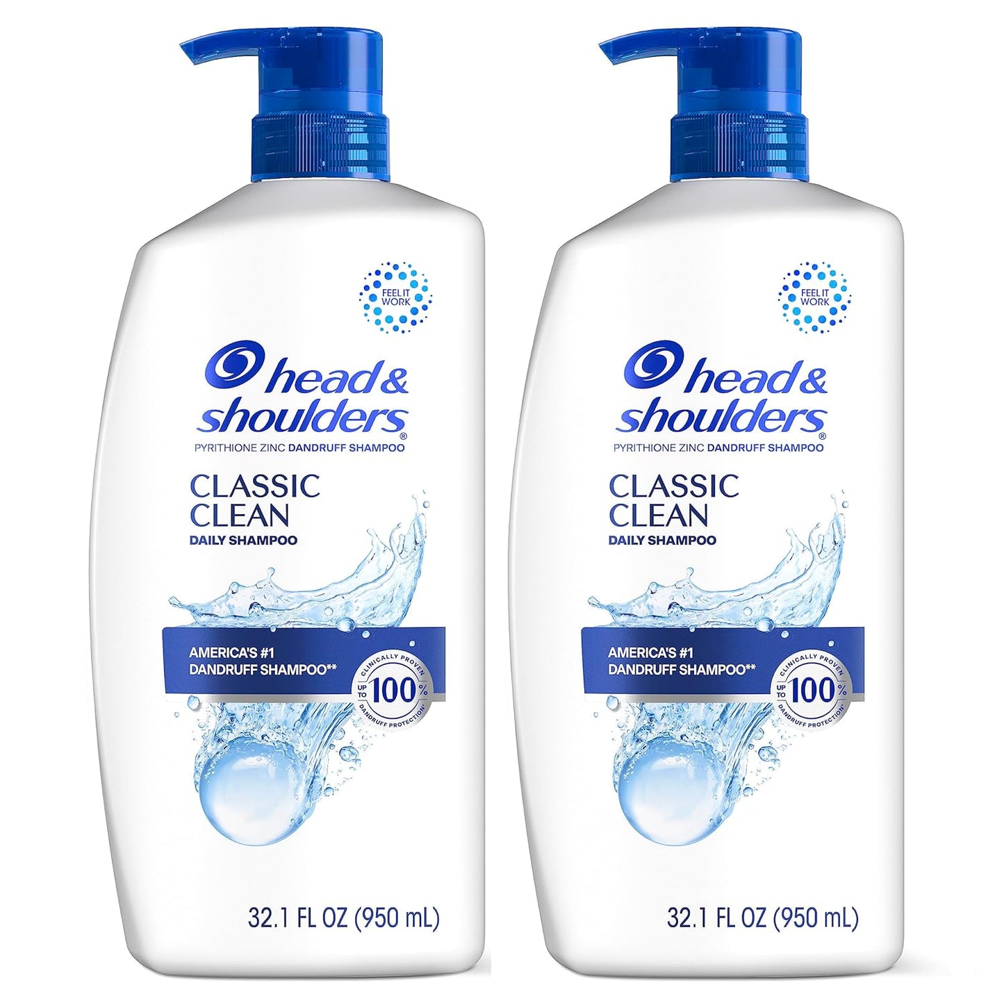 ead & Shoulders Classic Clean Dandruff Shampoo, Anti-Dandruff Treatment, 100% Flake-Free Protection, Light Fresh Scent, 72-Hour Control, Paraben-Free,...