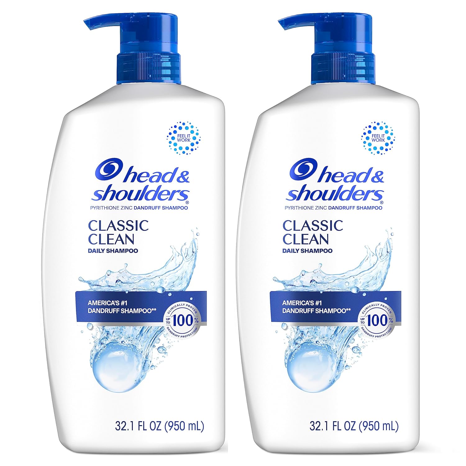 ead & Shoulders Classic Clean Dandruff Shampoo, Anti-Dandruff Treatment, 100% Flake-Free Protection, Light Fresh Scent, 72-Hour Control, Paraben-Free,...
