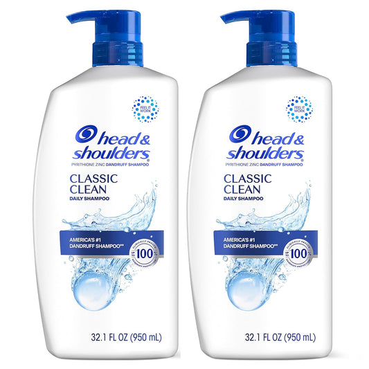 ead & Shoulders Classic Clean Dandruff Shampoo, Anti-Dandruff Treatment, 100% Flake-Free Protection, Light Fresh Scent, 72-Hour Control, Paraben-Free,...