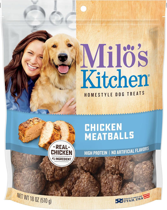 Milo's Kitchen Dog Treats, Chicken Meatballs, 18 Ounce