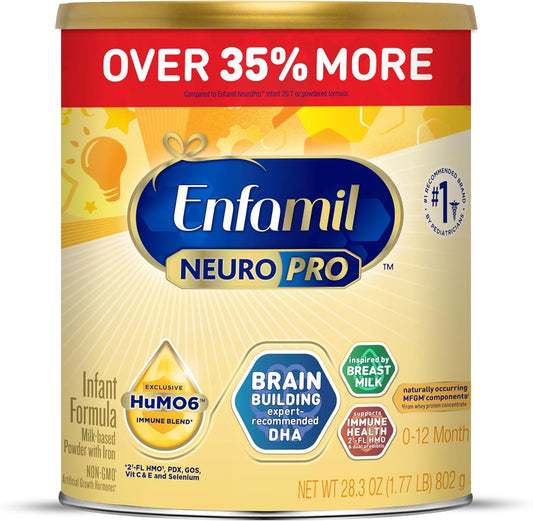 Enfamil NeuroPro Baby Formula, MFGM* 5-Year Benefit, Expert-Recommended Brain-Building Omega-3 DHA, Exclusive Immune Supporting HuMO6 Blend, Infant Formula...