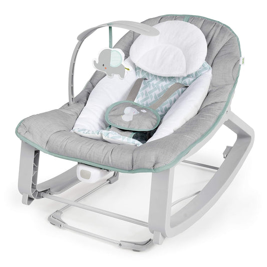 Ingenuity Keep Cozy 3-in-1 Grow with Me Vibrating Baby Bouncer, Seat & Infant to Toddler Rocker, Vibrations & -Toy Bar, 0-30 Months Up to 40 lbs (Weaver)
