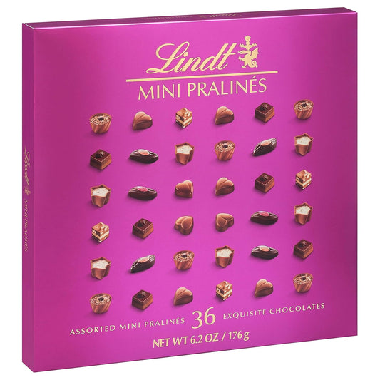 indt Mini Pralines, Assorted Chocolate Pralines with Premium Filling, Great for gift giving, 6.2 oz Box