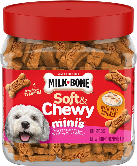 Milk-Bone Soft & Chewy Mini’s Dog Treats, Chicken, 18 Ounce
