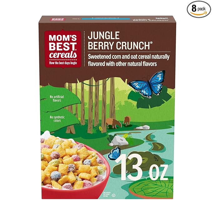 Mom's Best Jungle Berry Crunch, Kosher, 13 oz Box (Pack of 8)