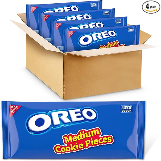 OREO Chocolate Sandwich Cookies Medium Cookie Pieces, 4 - 2.5 lb Bags