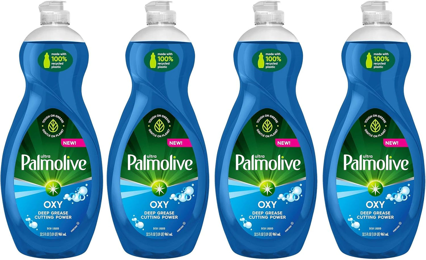 Palmolive Ultra Dishwashing Liquid Dish Soap, Oxy Power Degreaser - 32.5 Fl Oz (Pack of 4)