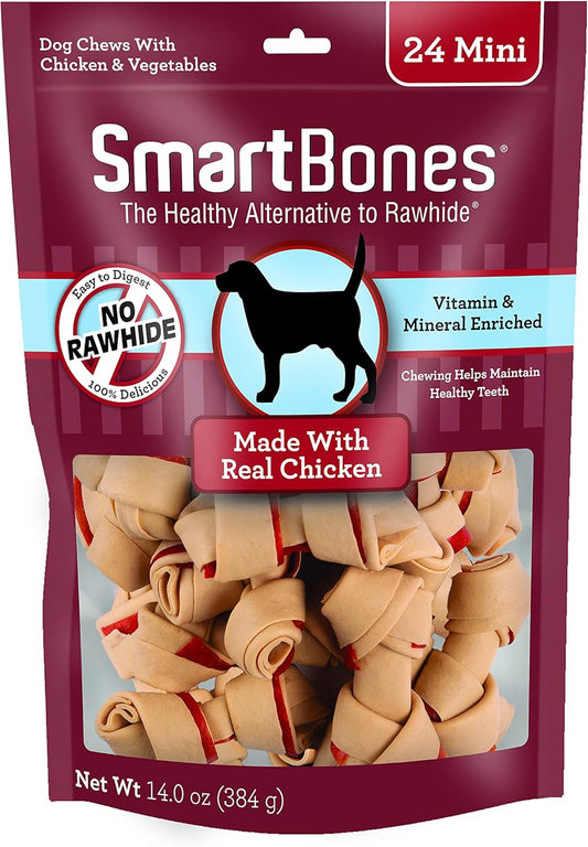 Smartbones Mini Bones with Real Chicken 56 Count, Rawhide-Free Chews for Dogs