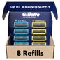 Gillette Mens Razor Blade Refills, 4 ProGlide Chill Cartridges, 4 ProGlide Shield Cartridges, Shields against Skin Irritation, Cools to sooth skin, 8 Count...