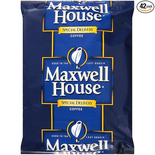 Maxwell House Special Delivery Ground Coffee Single Serve (1.4 oz Bags, Pack of 42)