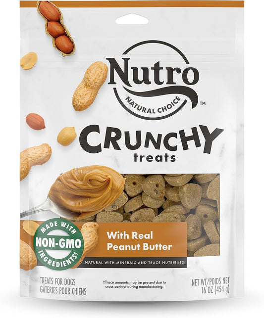 NUTRO Crunchy Dog Treats with Real Peanut Butter, 16 oz. Bag