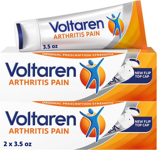 Voltaren Arthritis Pain Gel for Powerful Topical Arthritis Pain Relief - NEW Easy Open Cap - 100 g x 2